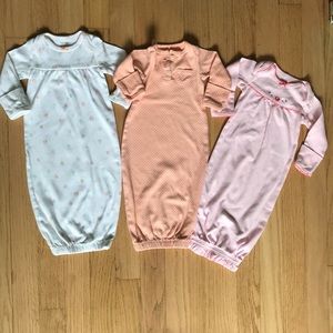 Carters One Size sleeper gown- pack of 3